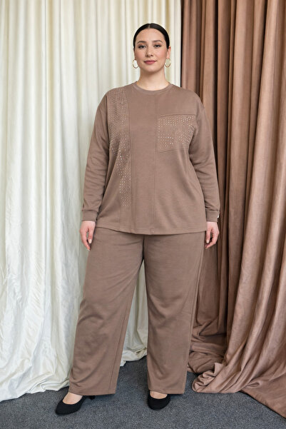 ModaPlaza Women's Stone Modal Suit 7542