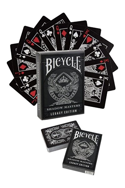 Premium أوراق لعب بايسيكل شادو ماسترز ليجاسي - مجموعة أوراق اللعب السوداء