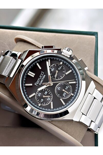 Ferrucci Functional Men's Wristwatch Steel Band 3 Atm Water Resistance