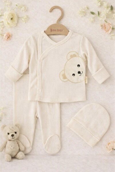 Bebelul Nana 3-piece baby set – blouse, pants and hat made of 100% Cotton , w...