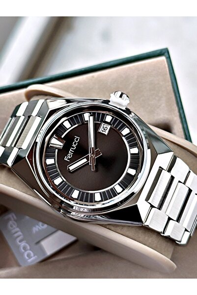 Ferrucci Men's Wristwatch with Calendar Steel Band 3 Atm Water Resistance