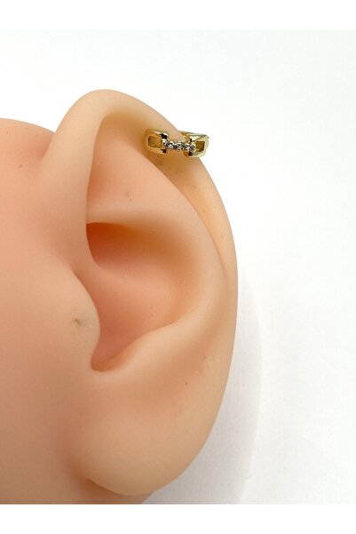 kurukafagift Halka Piercing Helix Tragus Kıkırdak Lob Sarı Renk 8 mm