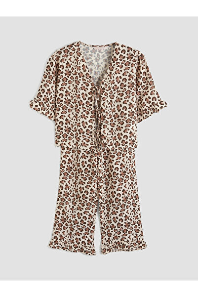 LC Waikiki I V Dikim Leopard Embroidered Women's Pajama Set from Freezen Store