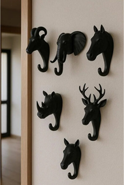 3dlab Hayvan Figürlü Duvar Askısı Seti, Modern Dekoratif Anahtarlık, Anahtar ...