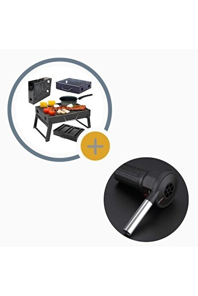 Manolex Portable Grill Set with Electric Blower for Ignition