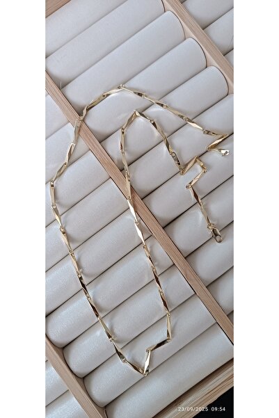 ARİ TAKI Kesme Thin Gold Steel Necklace 60 cm