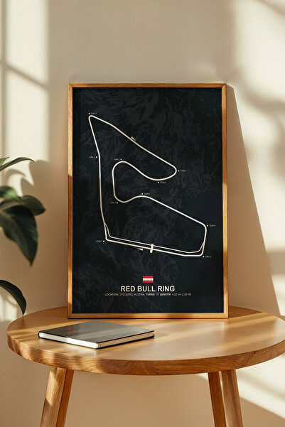gxe.art Red Bull Ring F1 Track Wooden Framed Art Print – Austrian Gp Poster