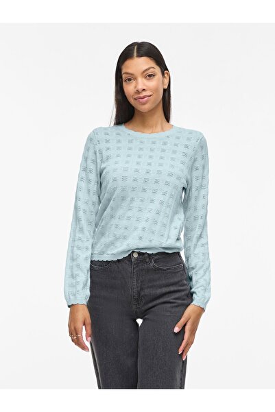 VILA Strickoberteil VIAMBELLE Langarm