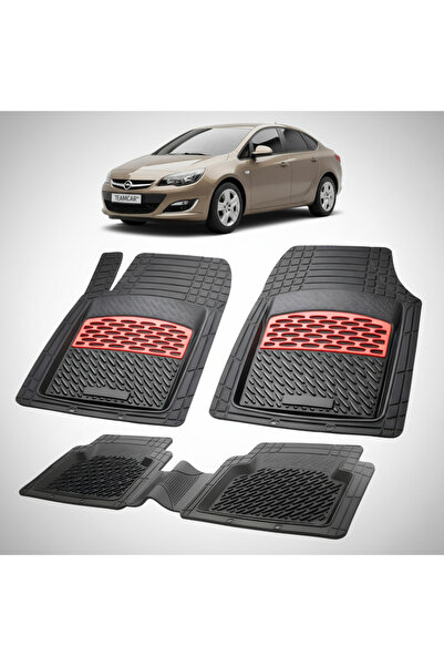 TEAMCAR Covorașe auto compatibile cu Opel Astra J Sedan 2009-2015 | Roșu