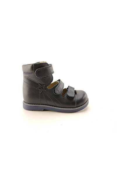 OrtoPlus Deri Ortopedik AFO Sandalet P C718 LACİVERT
