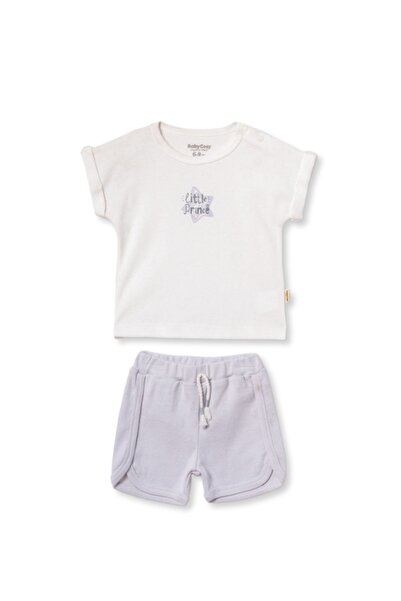 BabyCosy Organic Wear طقم أطفال من القطن العضوي بنسبة 100%، تي شيرت وشورت مطب...