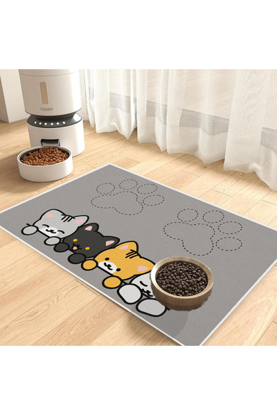 Harika bir ev Cat and Dog Food Mat Pet Feeding Mat (for Cats) Easy to Clean a...