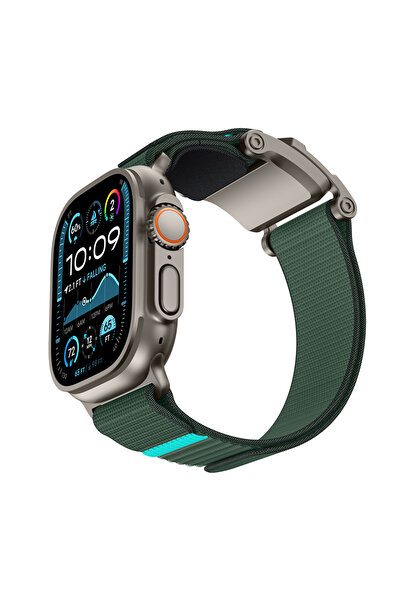 Mohseven ساعة ذكية متوافقة مع iWatch مقاس 42 ملم، حزام رياضي من القش باللون ا...