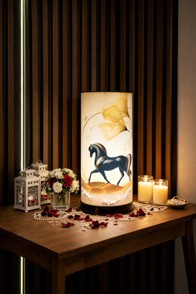 OMATEK SMART TECHNOLOGIES 🐎   Horse Patterned Led Table Lamp – Decorative Am...