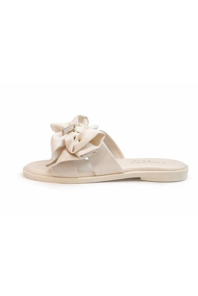 Tk Spor Women's Bowknot Buckle Detailed Casual Slippers
