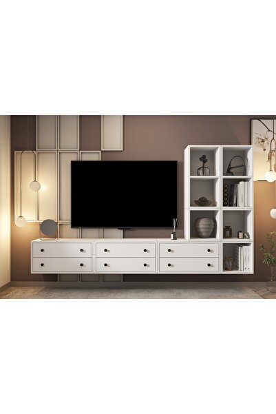 nettrends.net the new trend of shopping Modüler Tasarım Beyaz TV Ünitesi - Ço...