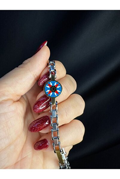 vogutima سوار رجالي من الفولاذ - بوصلة بحار النجمة الشمالية مطلية بالمينا • ل...