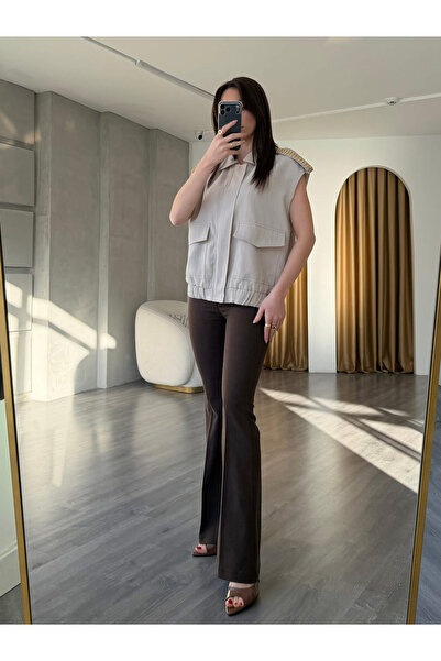 Coral Apoleti Drop Waist Vest 18101 Beige