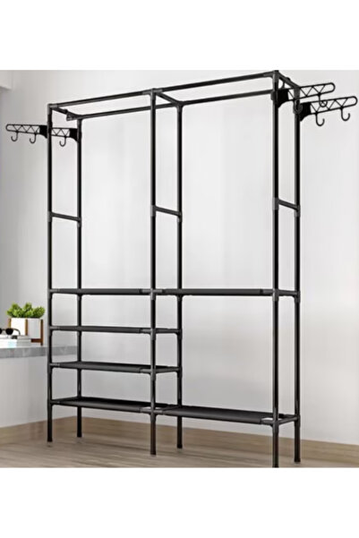 OEM Suport pentru Haine Tip Dulap Deschis cu 6 Rafturi, 2 Bare de Agatat si 8...