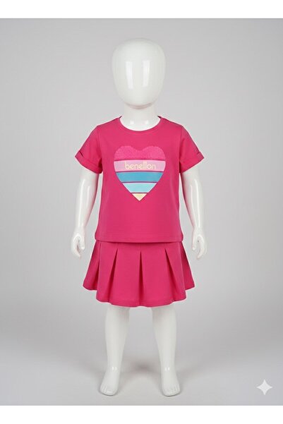 Benetton Girl's Dark Pink Tshirt