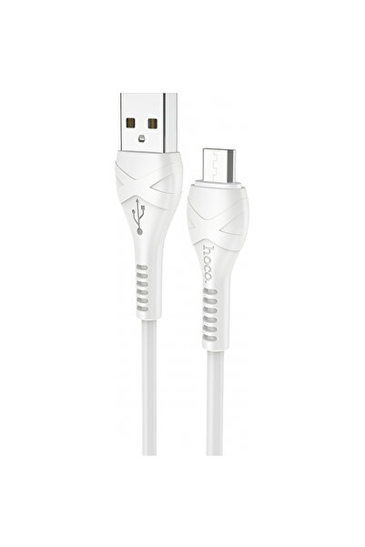 OEM HOCO X37 Καλώδιο Δεδομένων και Φόρτισης USB-A σε MicroUSB, 18W, 1μ, Λευκό