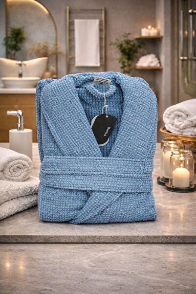 Özdilek Waffle Bornoz Mavi