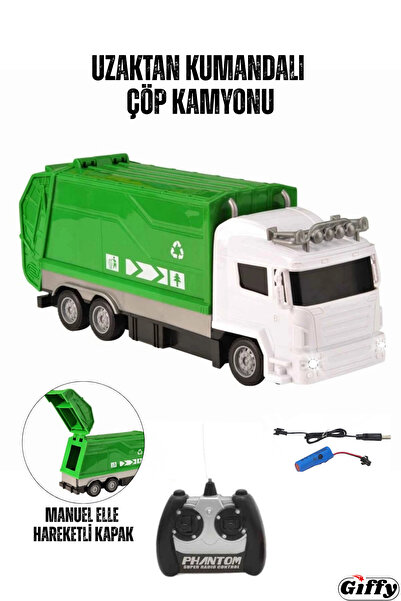 giffy Uzaktan Kumandalı Geri Dönüşüm Kamyonu Şarjlı Işıklı Full Fonksiyon Kap...