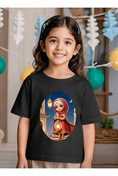 STİL-X TRICOU PENTRU FETE CU IMPRIMEU RAMADAN BAYRAMI, ȚESĂTURĂ 100% BUMBAC