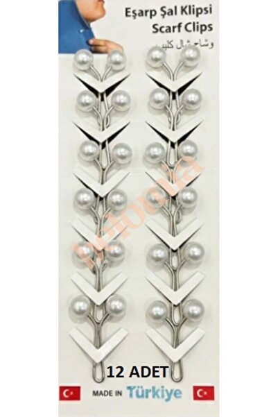 Belomia Home Collection 12 Adet Standart Siyah Eşarp Klipsi