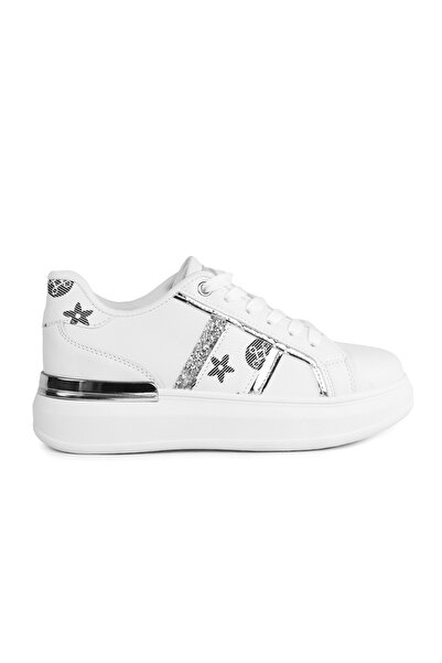Buzzmania Women's white sports shoes Rhea