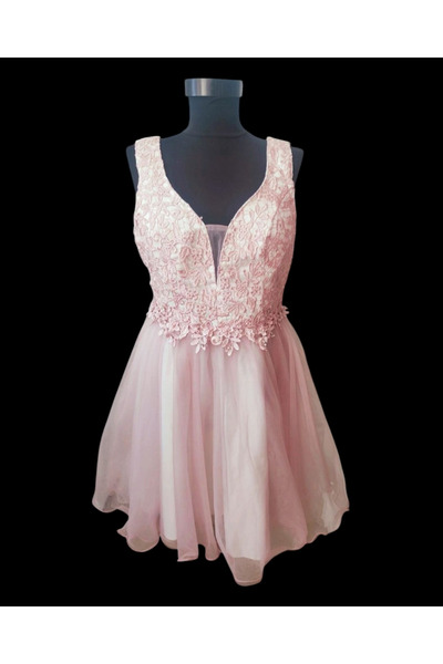 OEM Short occasion dress, pale pink, size 40(L)