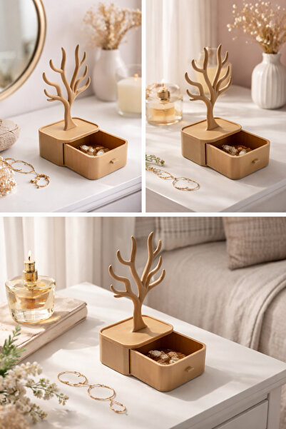 PLUS LIGHT Masa Üstü Takı ve Aksesuar Düzenleyici Ağaç tasarımlı