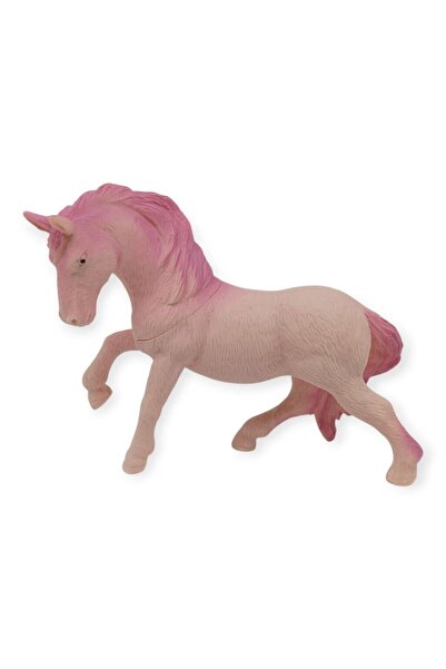 Najmaddin سلسلة حيوانات المزرعة - حصان السباق 12 سم - وردي