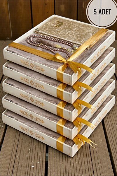 AYHANHOME 5 Pieces Gift, Dowry, Mawlid, and Bohçalık 3-Piece Flared Prayer Co...