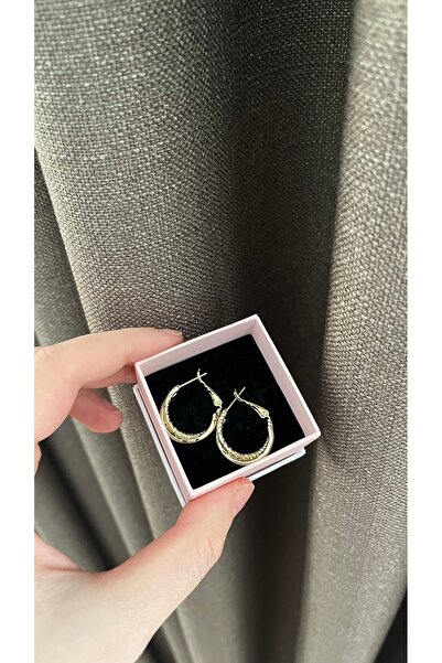 ATELİER GİZEM Xuping kadın kararmaz halka 14 k gold çelik küpe