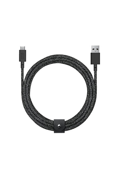 Native Union Belt Serisi USB-A to Type-C Şarj Kablosu 3M Siyah
