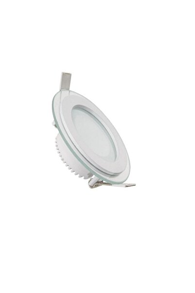 Forlife 5 W Camlı LED Panel Yuvarlak Beyaz Gövde Gunışığı Işık FL-2120 3 Adet