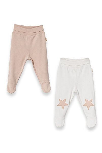 BabyCosy Organic Wear 100% قطن عضوي، سروال للأطفال مع جوارب، سروال لحديثي الو...