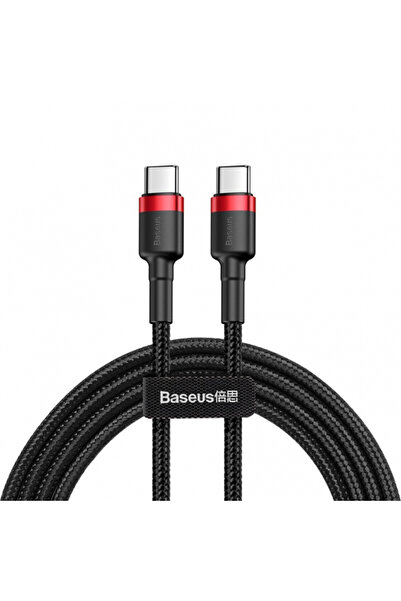 Baseus USB-C - USB-C Data and Charging Cable, 60W, 1m, Red Catklf-G91