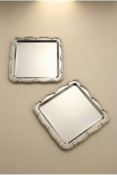 AKSESUAR EVRENİ Daztek Silver 2-Piece Stainless Steel Silver Frame Coffee Pre...