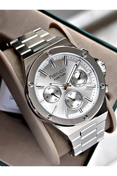 Ferrucci Functional Men's Wristwatch Steel Band 3 Atm Water Resistance