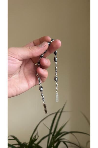 KARA İNCİ ZAZA MODEL GÜRCÜ OLTU TAŞI TESBİH YOĞUN DÜZ KALIN YARMA İŞÇİLİK KİŞ...