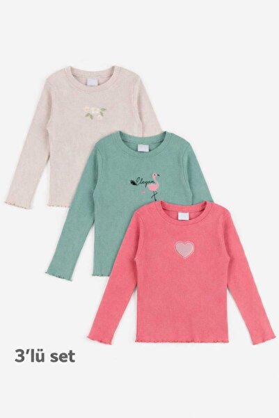 Lovexi 3 piese tricot texturat Uzunkol de tranziție Hanorac pentru fete (5-12...