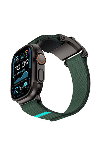 Mohseven ساعة ألترا 49 ملم متوافقة مع iWatch Mecha Sport بحزام شبكي باللون ال...