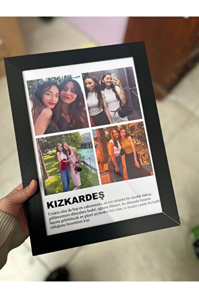 hemdemhediyelik ÇERÇEVELİ Kişiye Özel Sister - Kız Kardeş Anı Gazetesi, Fotoğ...