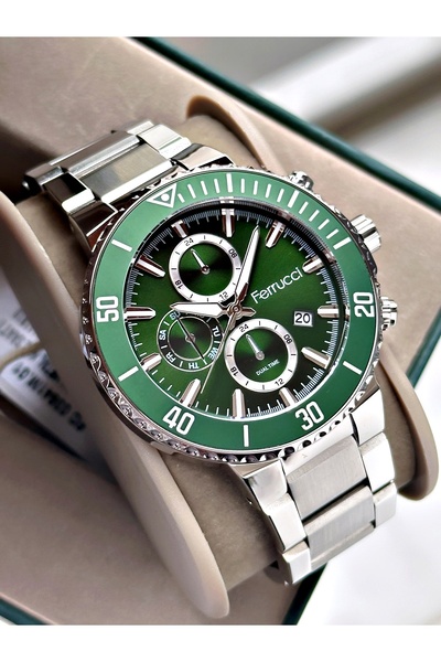 Ferrucci Men's Wristwatch with Calendar Steel Band 3 Atm Water Resistance