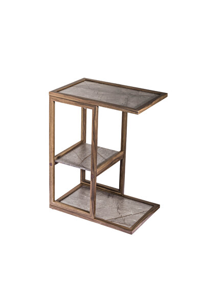 EVISTAR High-quality Turkish wood side coffee table for living room and bedroom