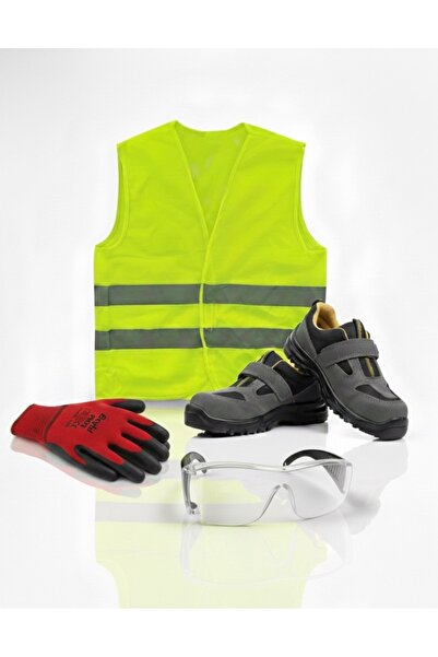 SGS İş Güvenliği Başlangıç Seti | 4’Lü Set | 42 No Ayakkabı , Koruyucu Gözlük...