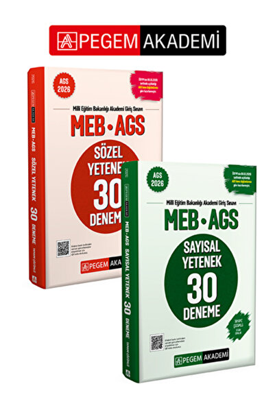Pegem Akademi Yayıncılık PEGEM AKADEMİ 2026 MEB AGS Sözel Yetenek 30 Deneme T...
