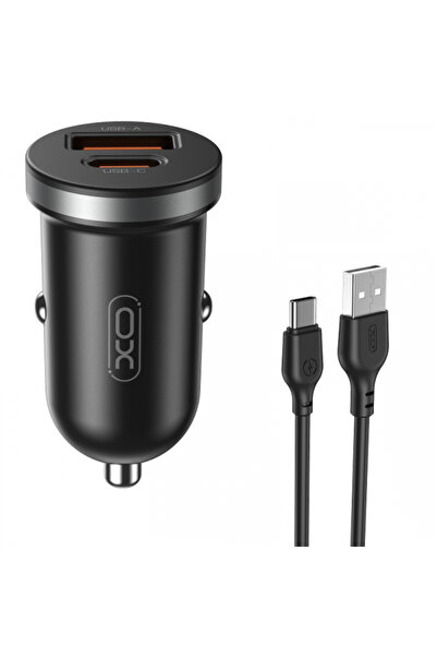 XO Design Incarcator Auto Cu Cablu USB-C CC56, 30W, 3A, 1 x USB-A - 1 x USB-C...
